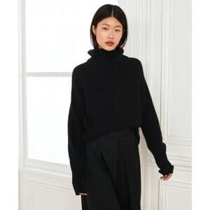 Quince S baby alpaca wool turtleneck Black